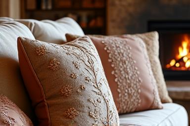 Cojines bordados decorativos